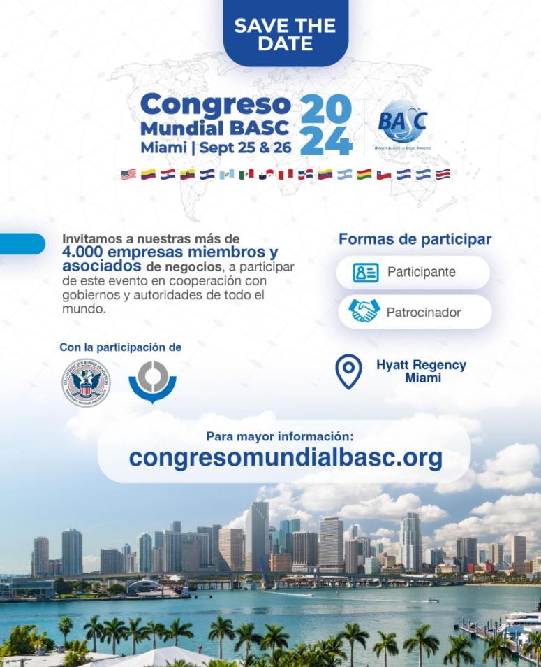 Save the Date 11º Congreso Mundial BASC 2024